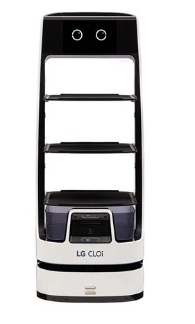 写真:配膳ロボット LG CLOi ServeBot
